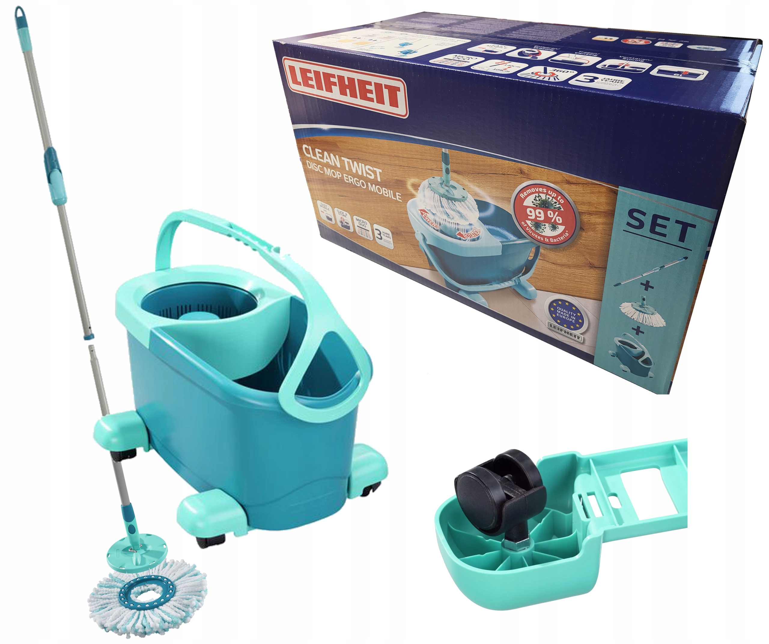 Leifheit 52102 vedierko a strunový mop 23 cm